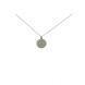Peace Sign Diamond Disc Pendant in 14k white gold with 29 round brilliant cut diamonds
