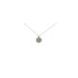Peace Sign Diamond Disc Pendant in 14k white gold with 29 round brilliant cut diamonds
