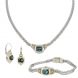 Nouveau Double Strand Necklace, Bracelet & Earrings Set, Aqua CZ. K3471-AB00, B5148, G3472-
