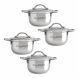 Cov'd Mini Pots, 18/10 SS, Set of 4 Size 2.5