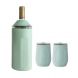 Wine Chiller Gift Set w/ 2 Tumblers Sea Glass