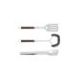 3 - Piece Essentials BBQ Set with Wood Handles - (Tongs Spatula and Brush)