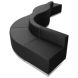 6 PC Black LeatherSoft Modular Reception Configuration w/Taut Back &Seat