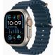 Apple Watch Ultra 2 GPS + Cellular, 49mm Titanium Case with Blue Ocean Band