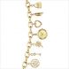 Women's Gold-Tone Charm Bracelet Watch