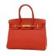 Hermes Birkin 30 Handbag Togo Rouge Tomato X Engraved