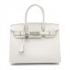 Hermes Birkin Sellier 30 Hand Bag B Epsom Leather White