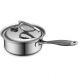 3-Qt. Tri-Ply Stainless Steel Saucepan featuring Silicone Handles and Convenient Lid with Patented R