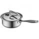 3-Qt. Tri-Ply Stainless Steel Saucepan featuring Silicone Handles and Convenient Lid with Patented R