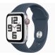 Apple Watch SE GPS + Cellular 40mm Silver Aluminum Case with Denim Sport Band - M/L