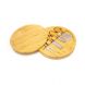 Bamboo 6pc Round Cov Cheese Board Set, with 4 Tools, 8.7x1.5
