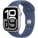 Apple Watch Series 10 GPS + Cellular 46mm Silver Aluminum Case with Denim Sport Band - S/M