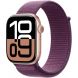 Apple Watch Series 10 GPS + Cellular 46mm Rose Gold Aluminum Case with Plum Sport Loop