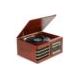 Wooden Music Center + Improved Stereo Sound, Bluetooth Out, Improved Platter (Ellington), Mahogany