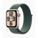 Apple Watch SE GPS + Cellular 40mm Starlight Aluminum Case with Lake Green Sport Loop