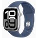 Apple Watch Series 10 GPS 42mm Silver Aluminum Case with Denim Sport Band - M/L