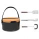 Tabletop BBQ with 3pc Tool Set, Black