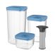 Leo Vacuum Food Container Set (4x), Blue
