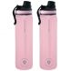 Grosche Oasis Infuser Bottle 650 Ml / 22 Oz, Set Of 2 Rose Quartz Shimmery
