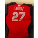 2019 MVP Mike Trout Used ASG BP Jersey Signed Inscribed 1/1 MLB Hologram