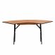 5.5 ft. x 2 ft. Serpentine Wood Folding Banquet and Hospitality Table