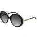 Womens Oval Sunglasses-Black