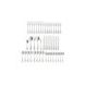 45pc Satin Sand Dune 18/0 Stainless Steel Flatware Set
