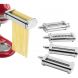 5-PC. Pasta Deluxe Set for KitchenAid Stand Mixers - Pasta Roller w/ Cutters for Spaghetti, Fettucci