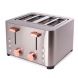 Ouro Gold 4 Slice SS Toaster 1500W