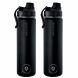 Grosche Oasis Infuser Bottle 650 Ml / 22 Oz, Set Of 2 Midnight Black Matte