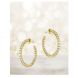 Ladies Inside Out CZ Hoop Earrings