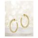 Ladies Inside Out CZ Hoop Earrings
