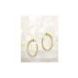 Ladies Inside Out CZ Hoop Earrings