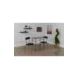 3 Piece Space-Saver Bistro Set with Black Glass Top Table & Black Vinyl Chairs