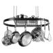 RangeKleen Enameled Steel Oval Hanging Pot Rack - Black