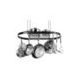 RangeKleen Enameled Steel Oval Hanging Pot Rack - Black