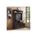 Seaside Hall Tree In Distressed Black Finish