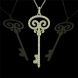 Diamond Key to Success Pendant-14k gold with 64 round brilliant cut diamonds-.60 cts