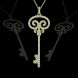 Diamond Key to Success Pendant-14k gold with 64 round brilliant cut diamonds-.60 cts