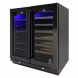 Vinotemp - 33 Bottle or 101 Can Wine & Beverage Dual-Zone, 2 Door Cooler