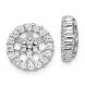 14K White Gold Lab Grown Diamond Earring Jackets, .69ctw
