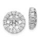 14K White Gold Lab Grown Diamond Earring Jackets, .69ctw