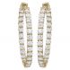 Elegant Diamond Inside-Outside Hoop Earrings-7.50 cts round brilliant diamonds in 14k yellow gold