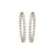 Elegant Diamond Inside-Outside Hoop Earrings-7.50 cts round brilliant diamonds in 14k yellow gold