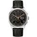 Men's Classic Swiss Automatic, Black Chronograph Dial with Black leather strap
