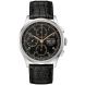 Men's Classic Swiss Automatic, Black Chronograph Dial with Black leather strap