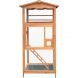 Outdoor Wooden Bird Cage with 3 Resting Bars, Ladder, Waterproof Roof and Removable Tray, 2.9 Ft. x