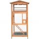 Outdoor Wooden Bird Cage with 3 Resting Bars, Ladder, Waterproof Roof and Removable Tray, 2.9 Ft. x