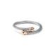 Celtic - Stainless steel bangle with rose gold PVD cable (6mm), Size M