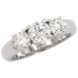 Trilogy Ring with 3 round brilliant cut diamonds-.75 ct tw, White Gold - Size 5